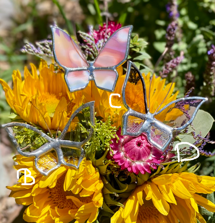 Stained Glass Plant Buddy- Butterfly