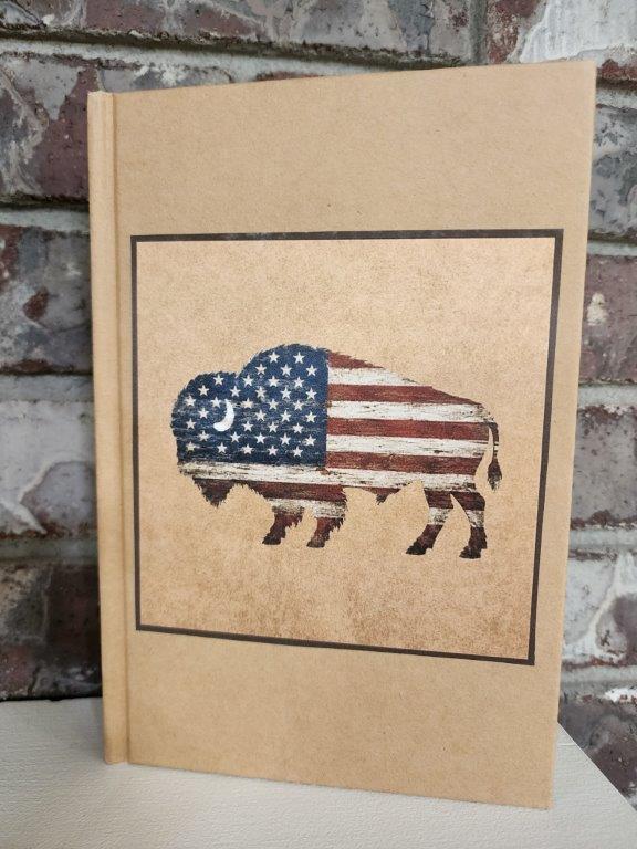 Hard Cover Journal- American Flag Bison