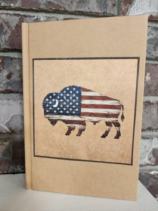Hard Cover Journal- American Flag Bison