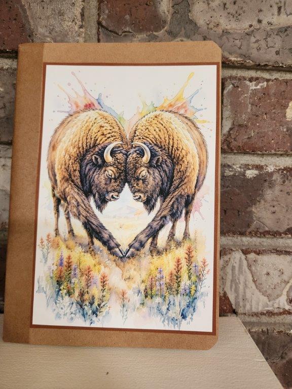 Soft Cover Journal- Heart Bison