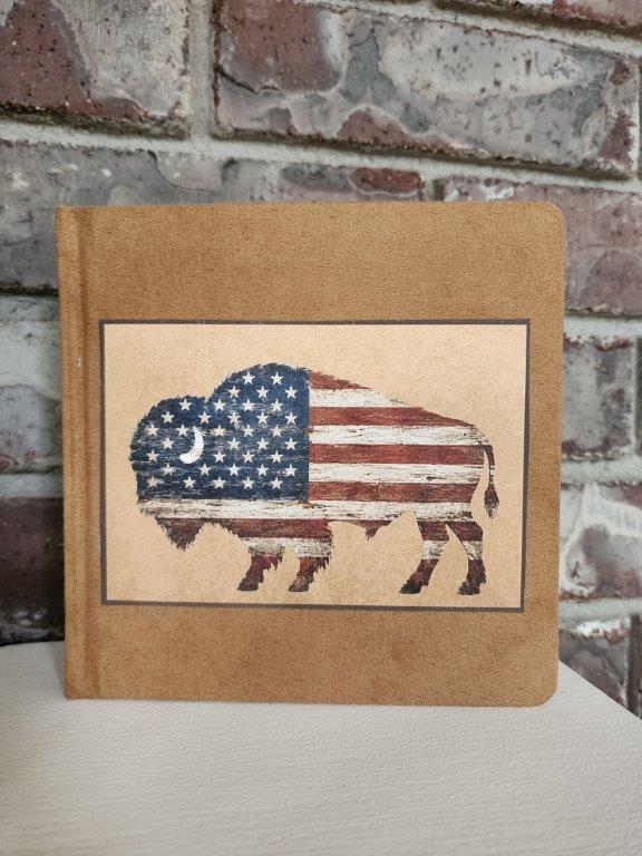 Watercolor Journal- Bison American Flag