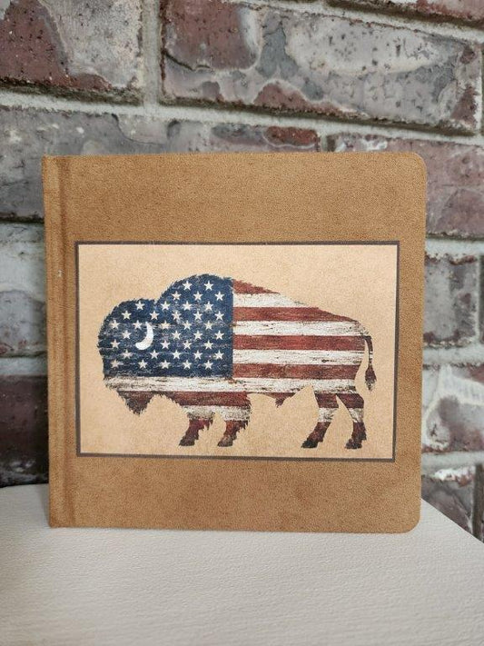 Watercolor Journal- Bison American Flag