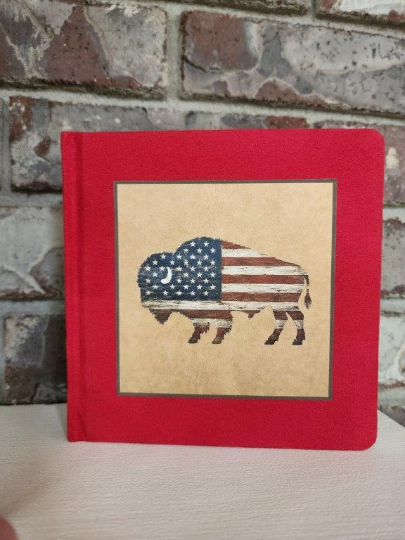 Watercolor Journal- Bison American Flag