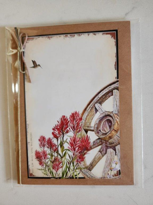 Pocket Notebook - Indian Paintbrush with Hummingbird