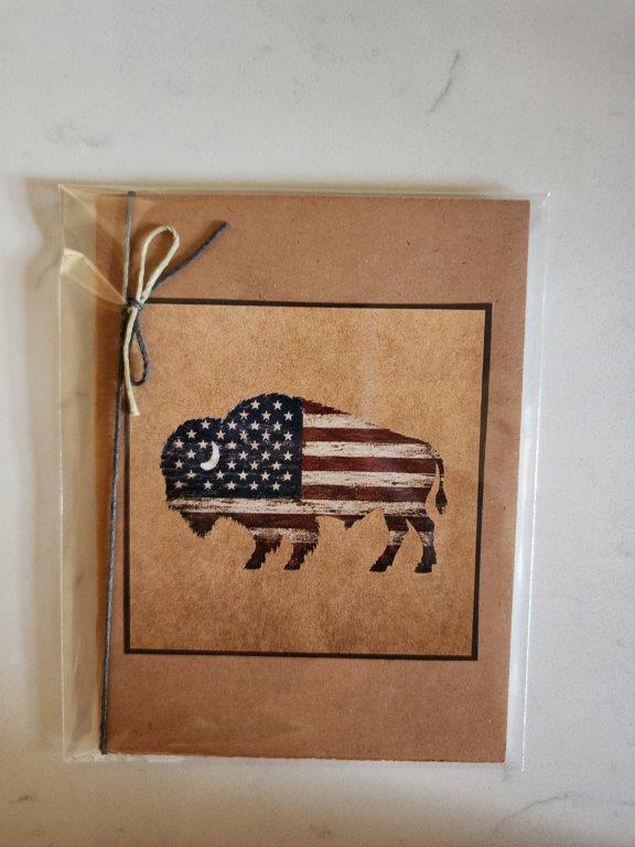 Pocket Notebook - American Flag Bison