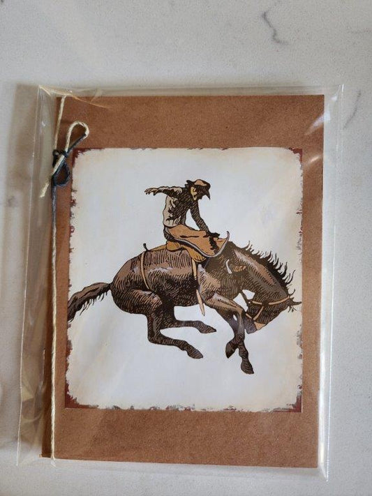 Pocket Notebook - Bronc Riding Cowboy