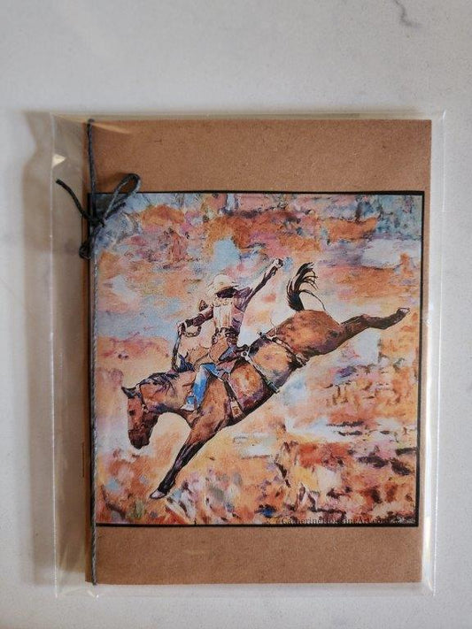 Pocket Notebook - Bronc Rider in Color