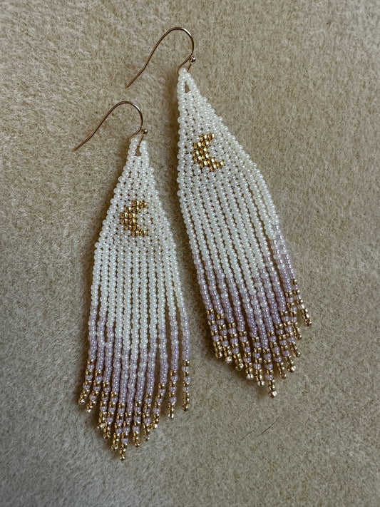 Crescent Moon Earrings - Gold Champagne