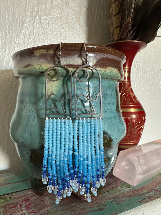 Landscape Beaded Earrings - Slipstream Fade