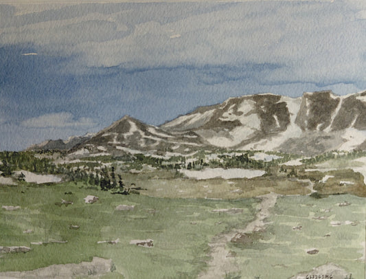 Watercolor and Ink - "Spring in Wyoming"