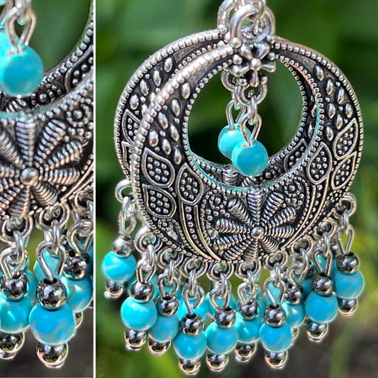 Earrings "Howlite and Silver"