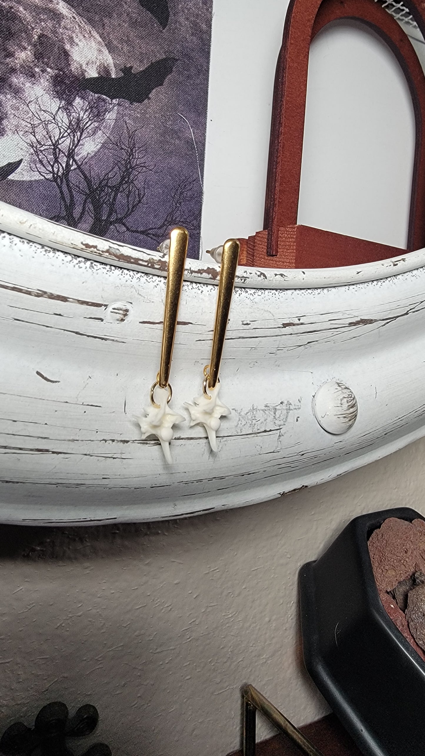 Minimalist Gold Drop with Rattlesnake Earrings