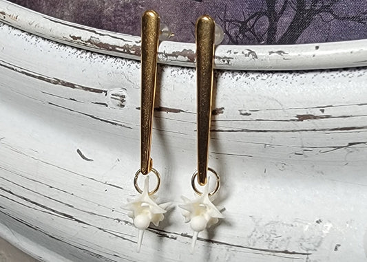 Minimalist Gold Drop with Rattlesnake Earrings