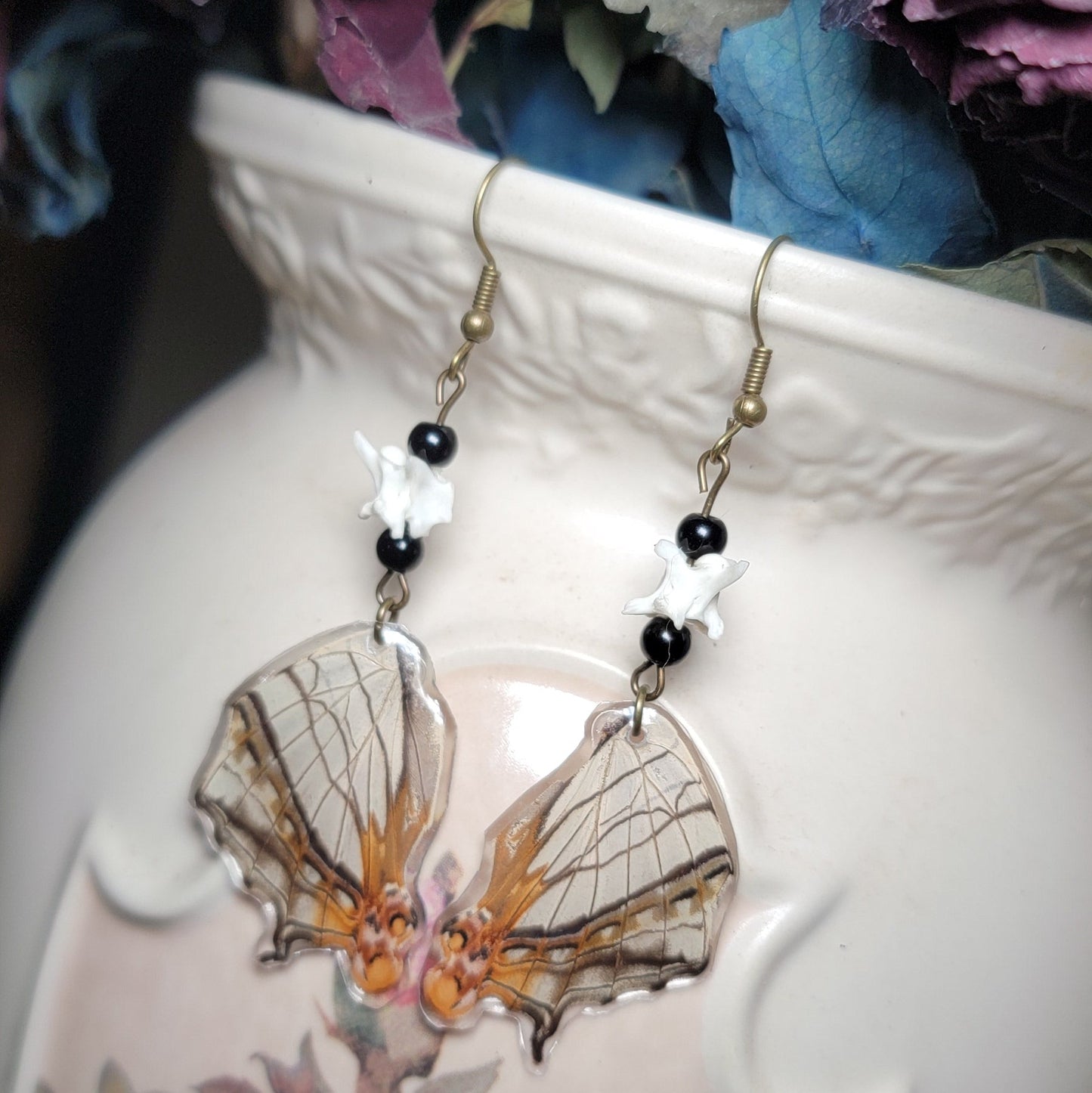 Earrings - Butterfly Wings- Common Mapwing