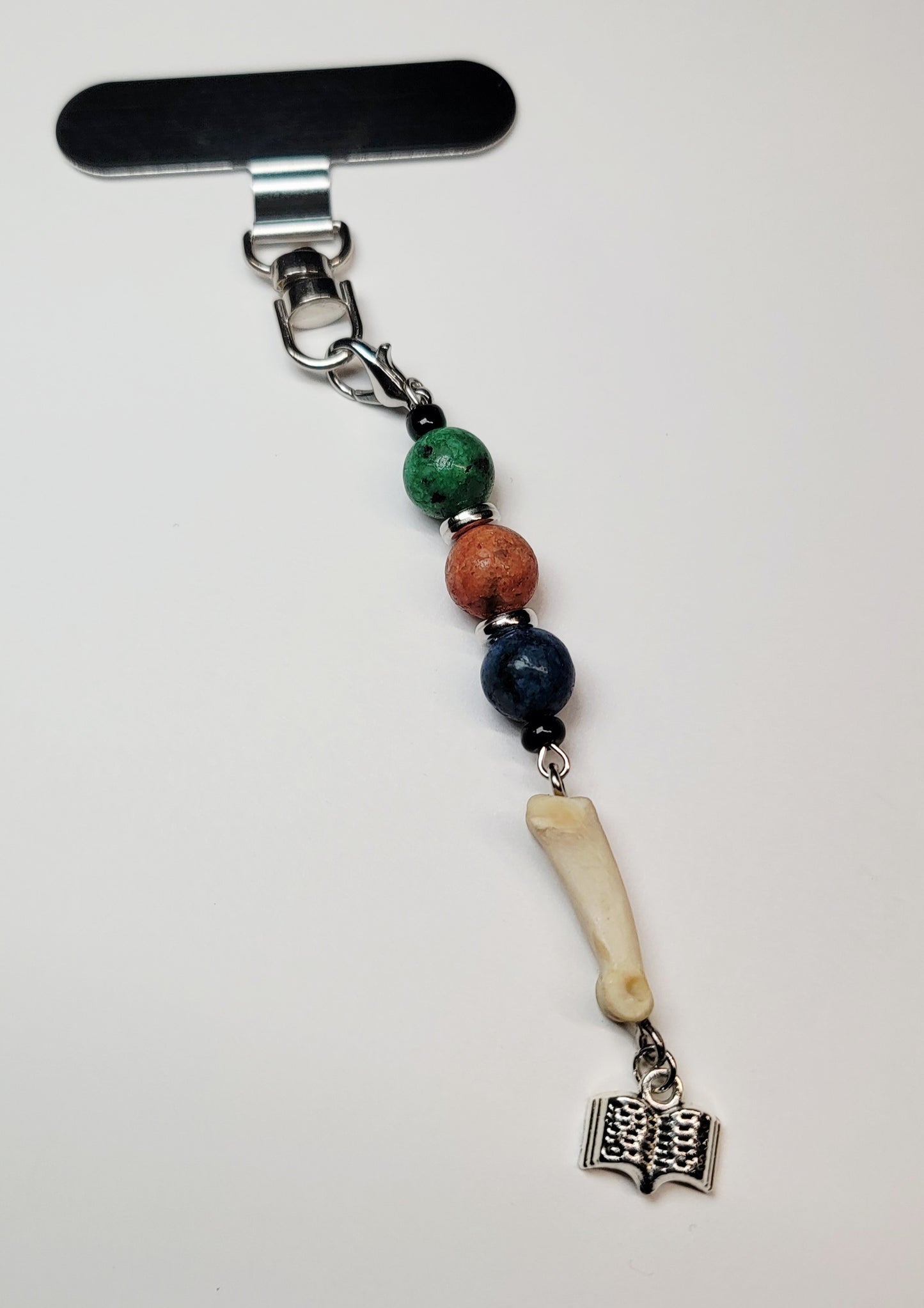 Phone Charm- Bobcat Toe with Book Charm