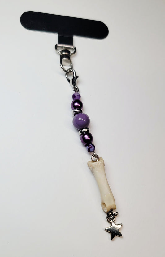 Phone Charm- Bobcat Toe with Silver Star Charm