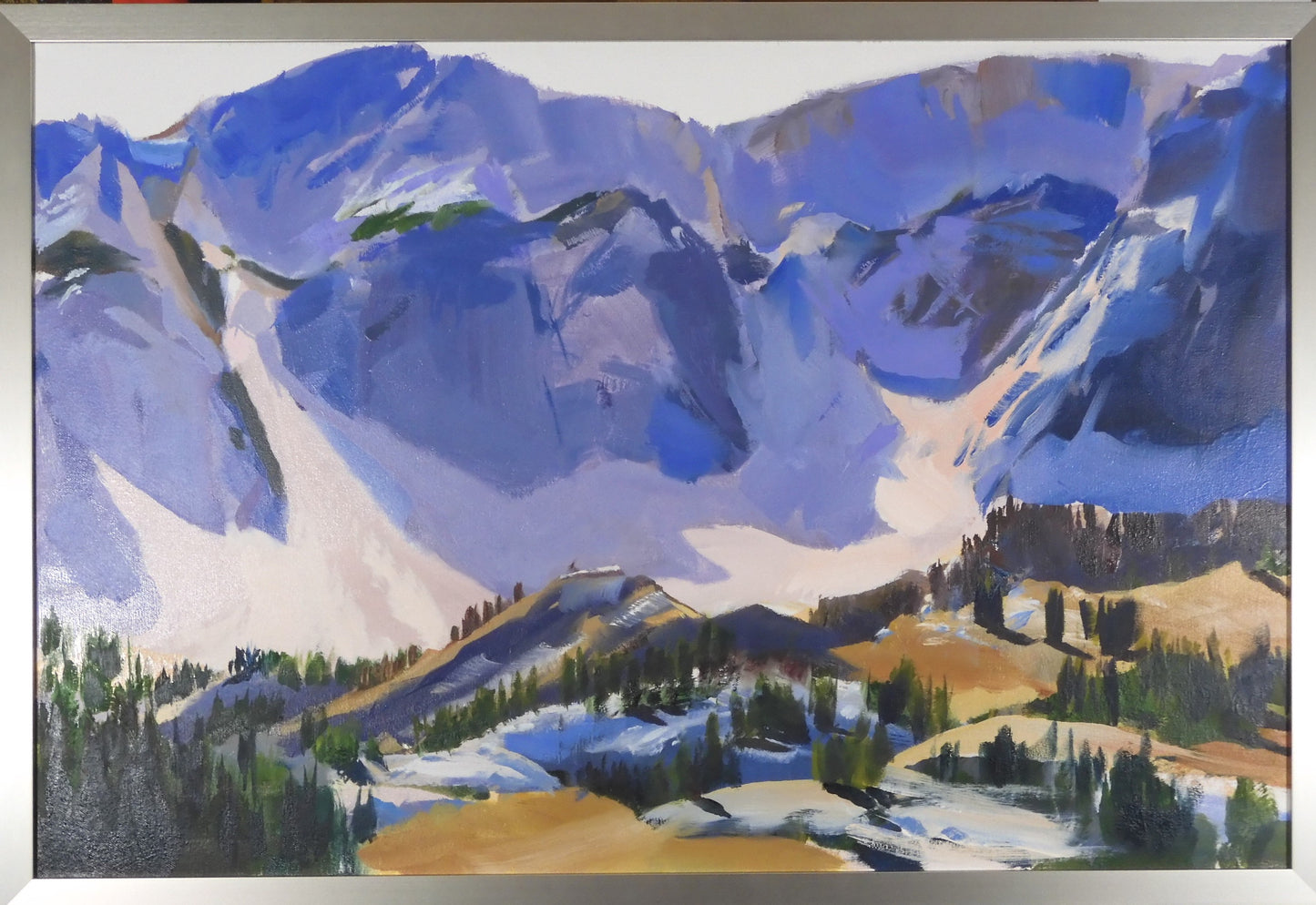 " East Face "  Snowy Range  Original Oil Painting Framed