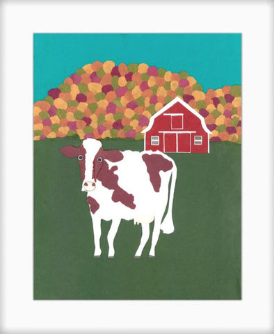 " Fall on the Farm " Paper Collage Art