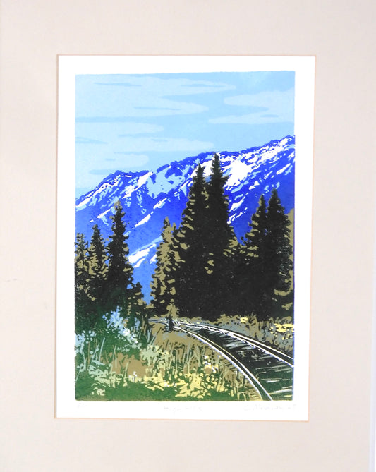 Original Relief Matted Print - "High Line"