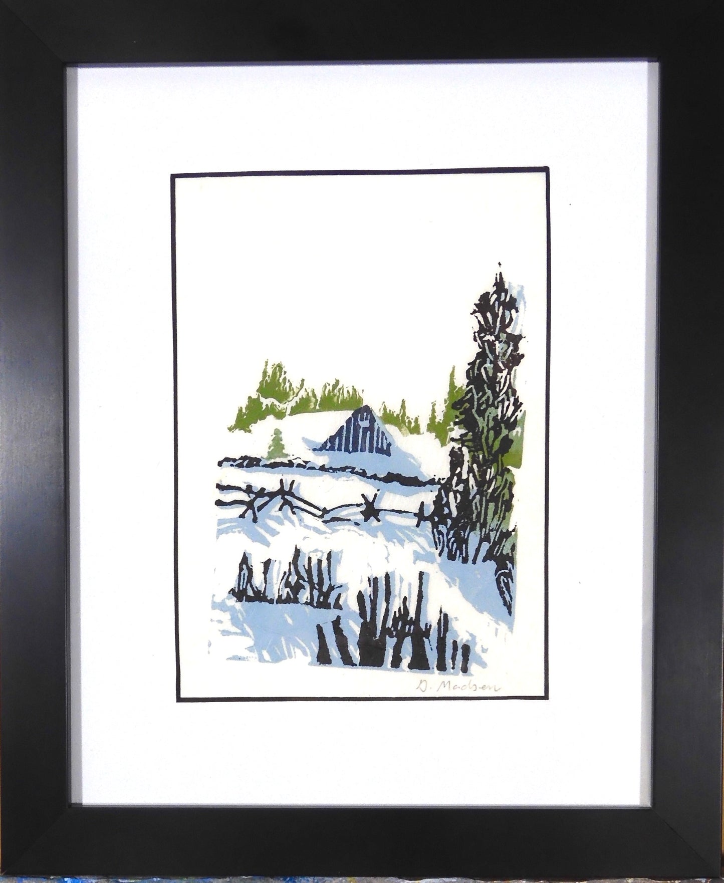Original Framed Relief Print - "Untitled"