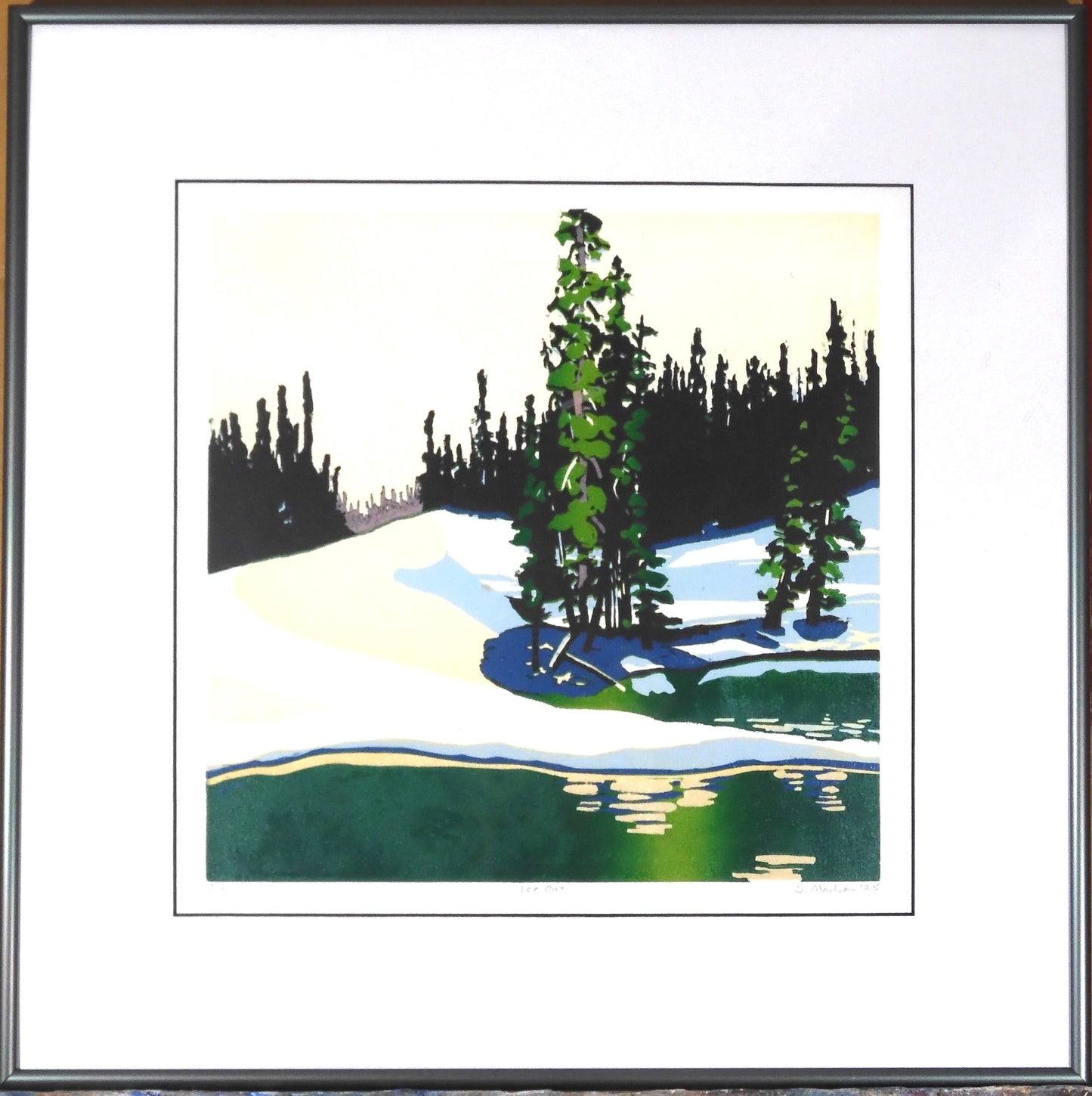 Original Framed Relief Print - "Ice Out"
