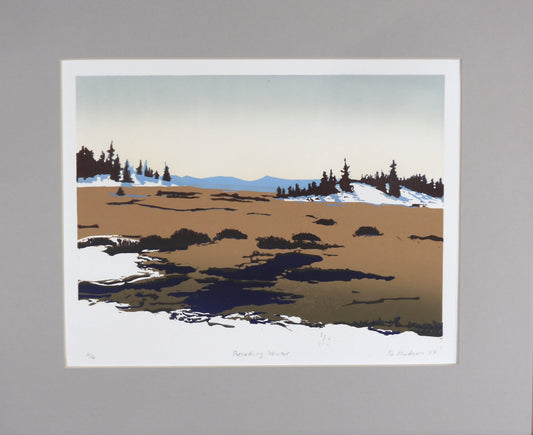 Original Matted Relief Print - "Receding Winter"