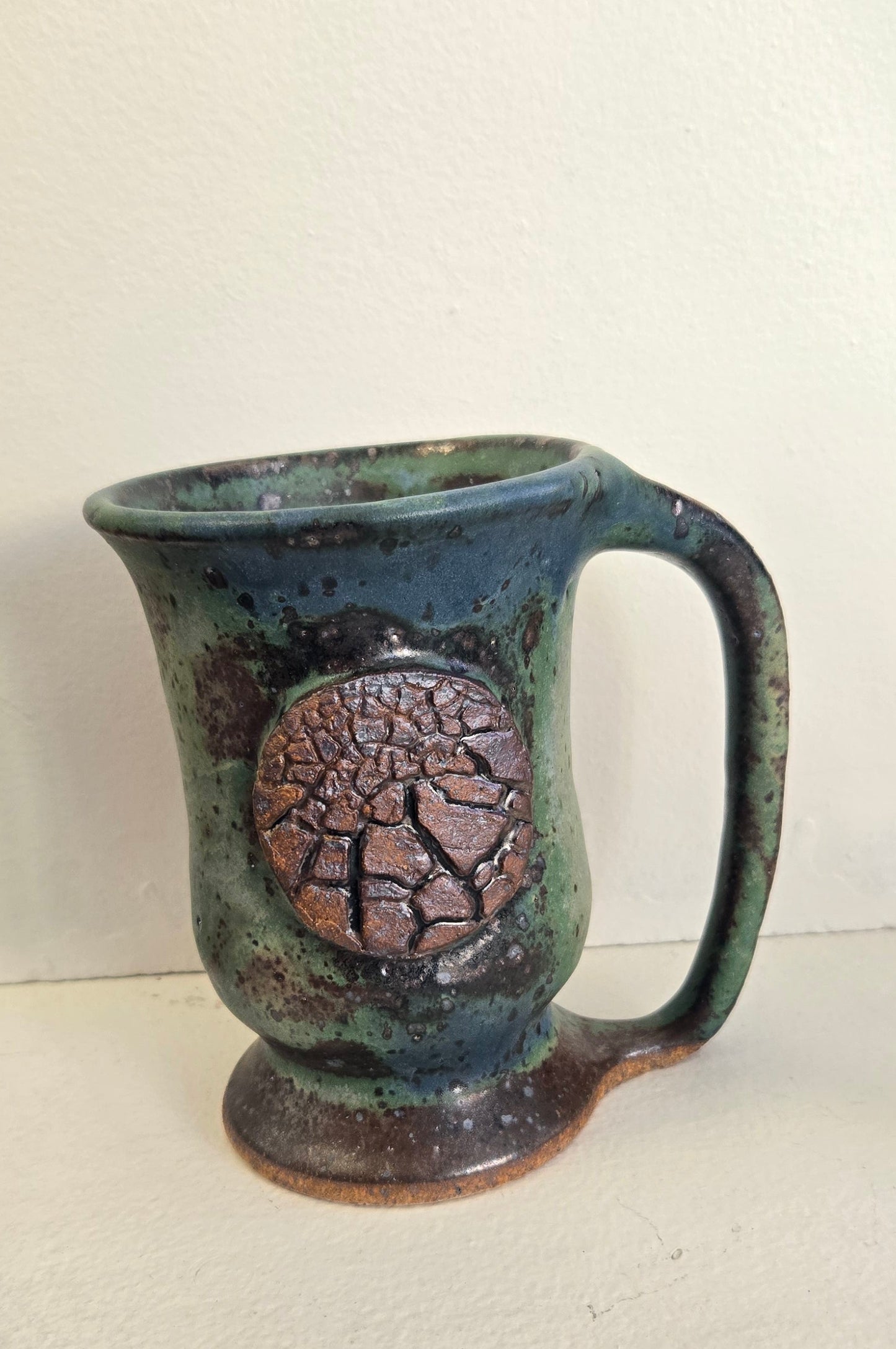 Mug- Hand Thrown Green or Blue