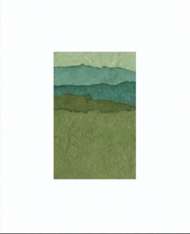 " Green Mountain Majesty " Paper Collage Art