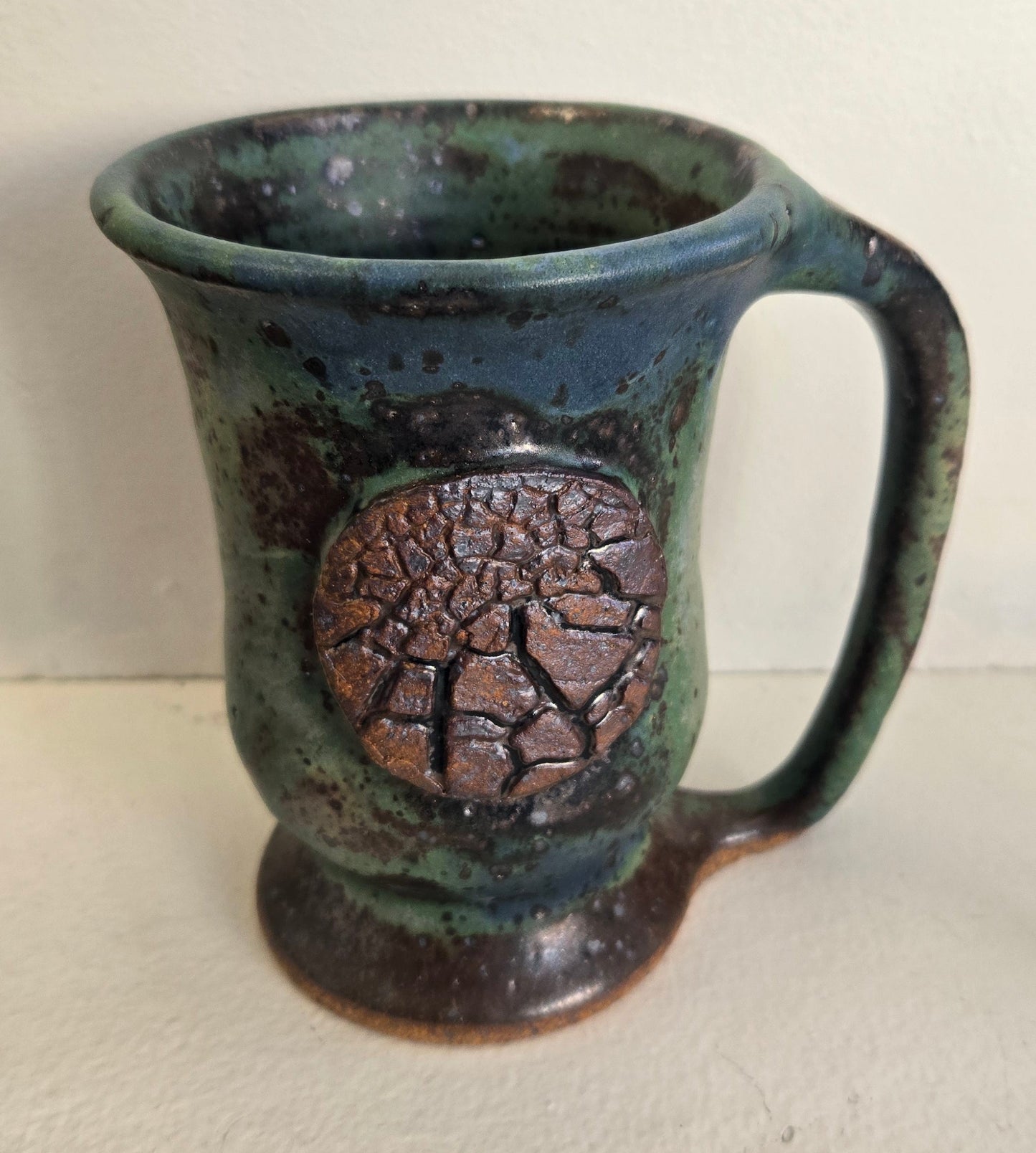 Mug- Hand Thrown Green or Blue