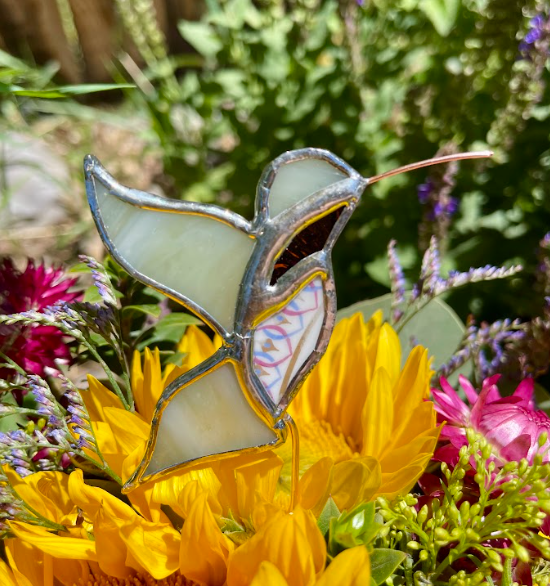 Stained Glass Plant Buddy- Hummingbird