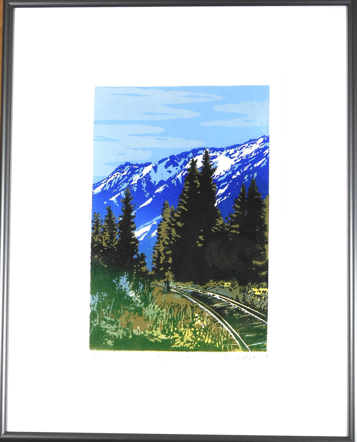 Framed Original Relief Print - "High Line"