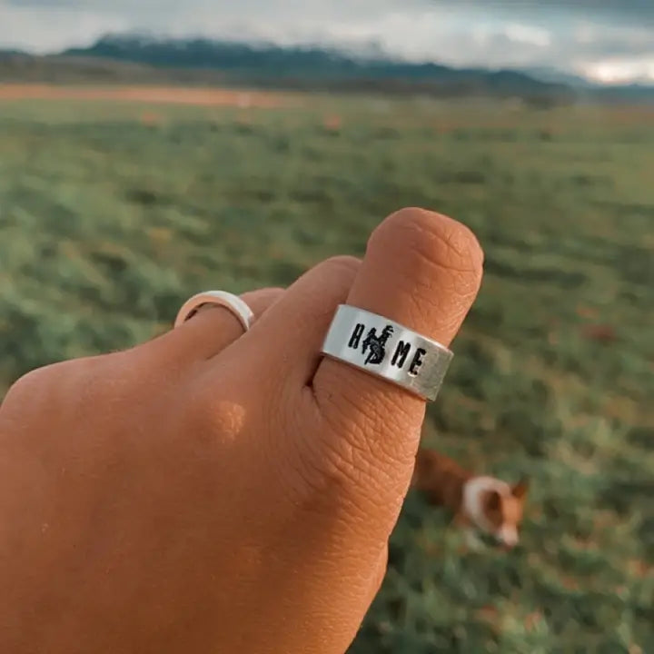 Ring-"Home" W/ Bucking Horse