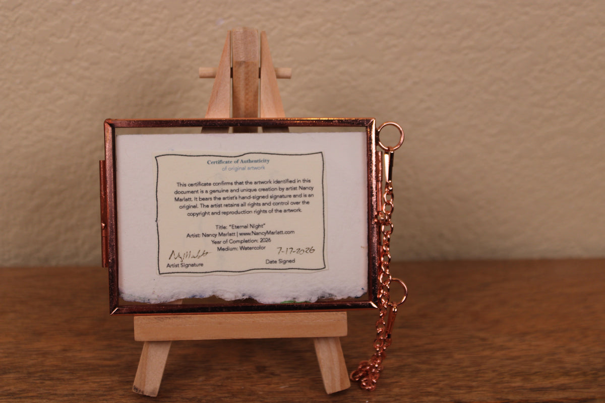 Original Watercolor - Enternal Night - Mini Framed