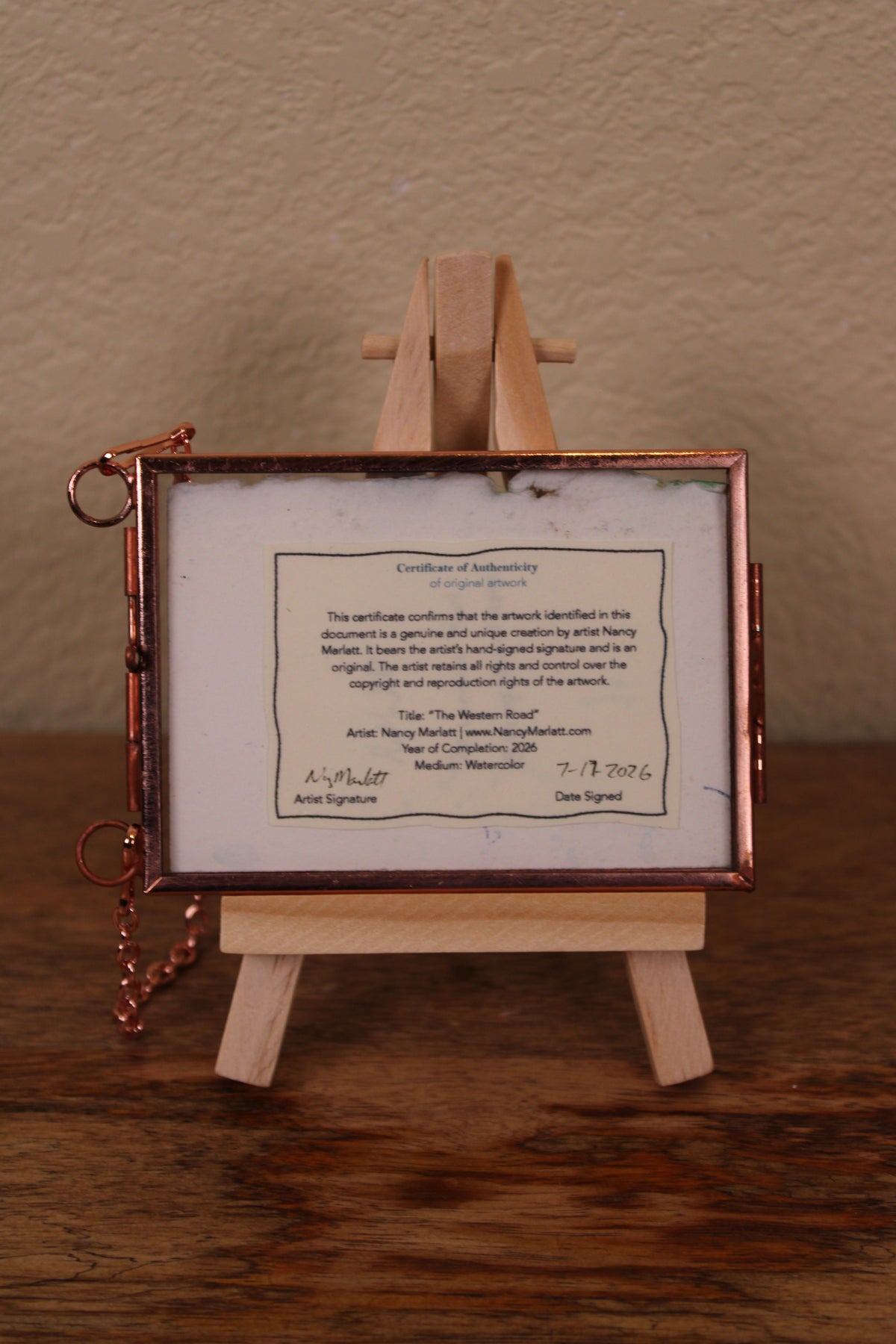 Original Watercolor - The Western Road - Mini Framed