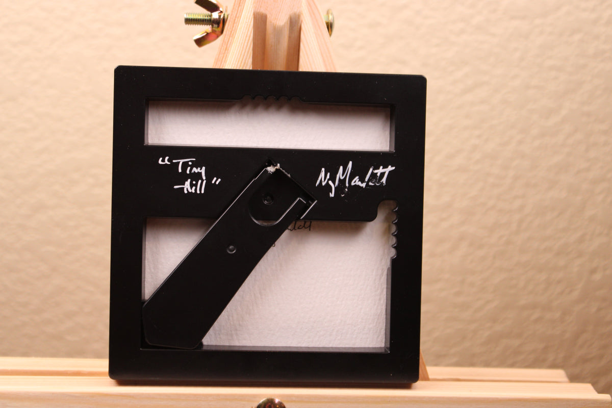 Original Mixed Media - Tiny Hill - Mini Framed
