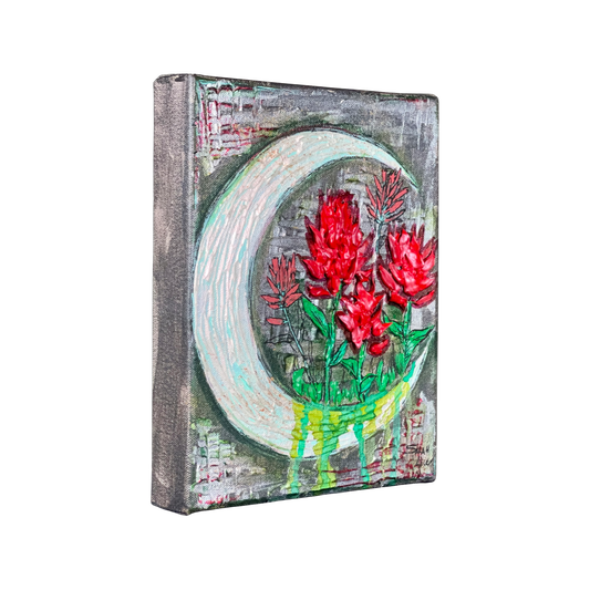 Original Textured Painting - " Scarlet Dreams "