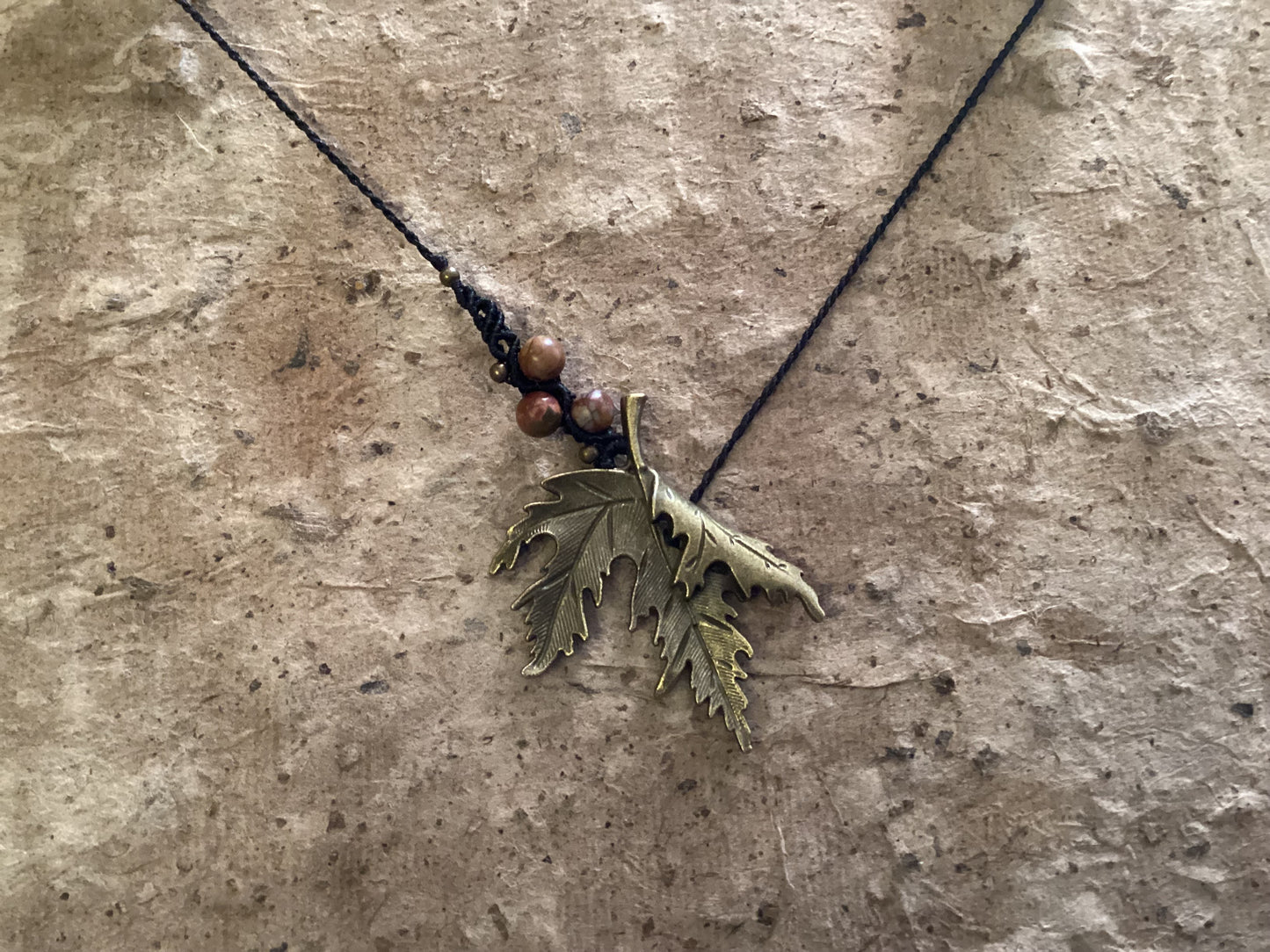 Adjustable Necklace Metal Leaf