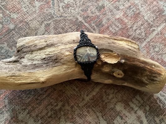 Adjustable Bracelet - Square Crazy Lace Agate