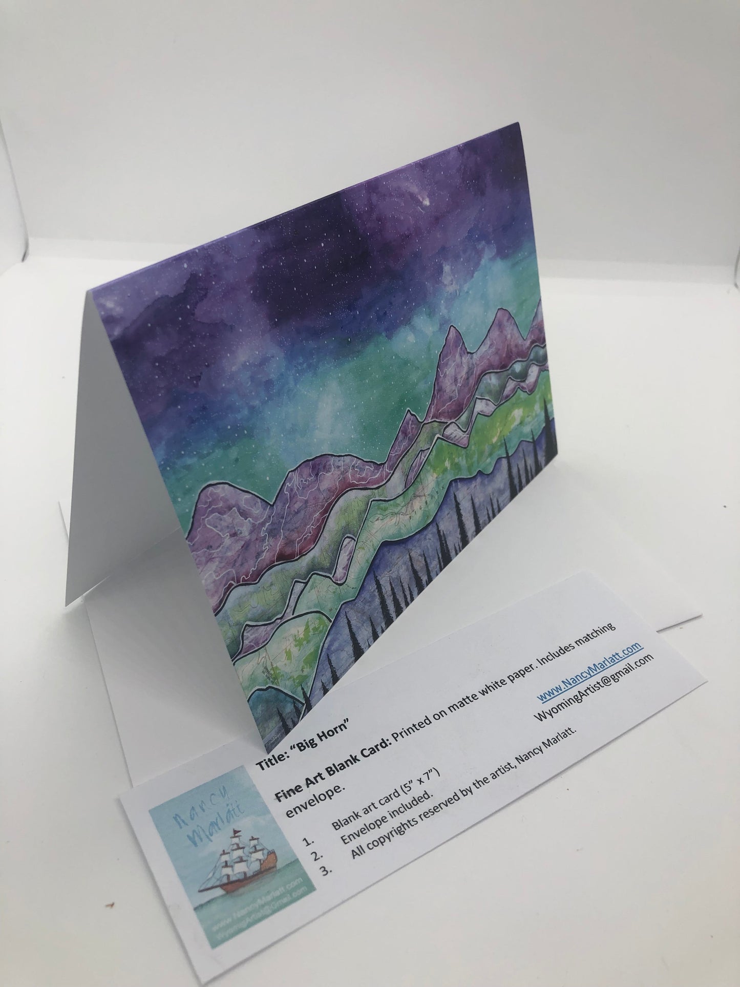 " Bighorn " Blank Greeting Card