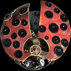 Original Sculpture Art- Small "Time Ladybugs"