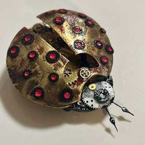 Original Sculpture Art- Small "Time Ladybugs"