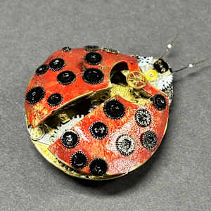 Original Sculpture Art- Small "Time Ladybugs"