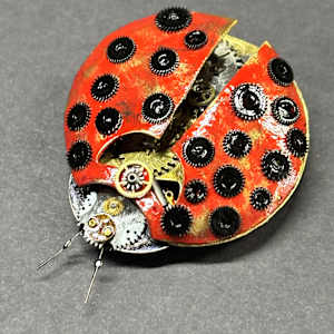 Original Sculpture Art- Small "Time Ladybugs"