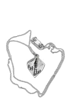 Necklace - Fine Silver Tiny Forest