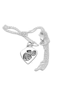 Necklace - Fine Silver Tiny 3 Pinecones