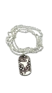 Necklace - Fine Silver Tiny Musical Notes Pendant