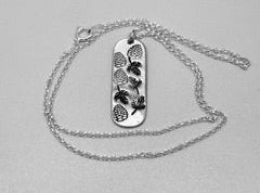 Necklace - Fine Silver Pine Cones and Leaves Pendant