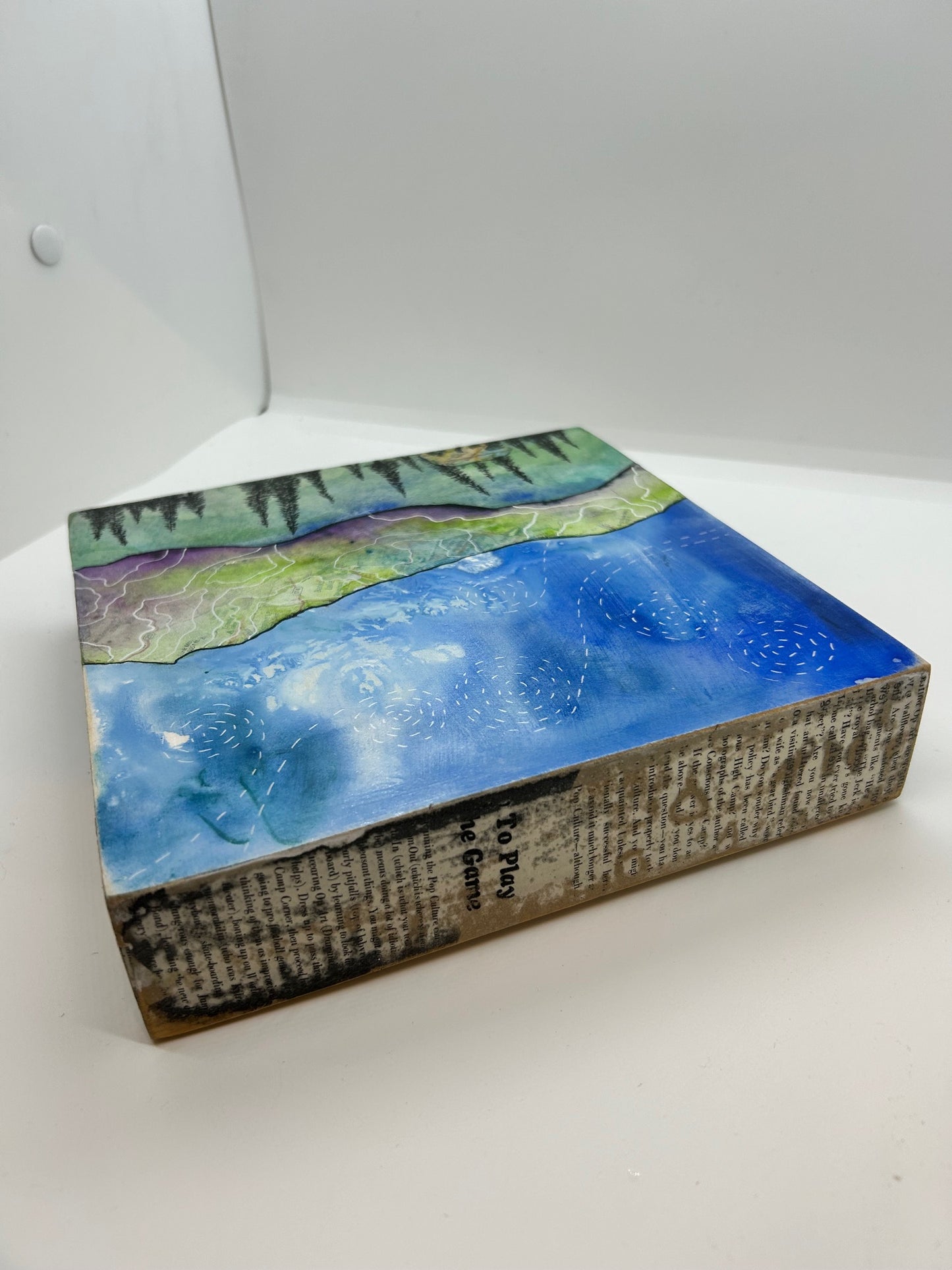 " O'Toole Mountain " Original Mixed Media Wood Panel Art