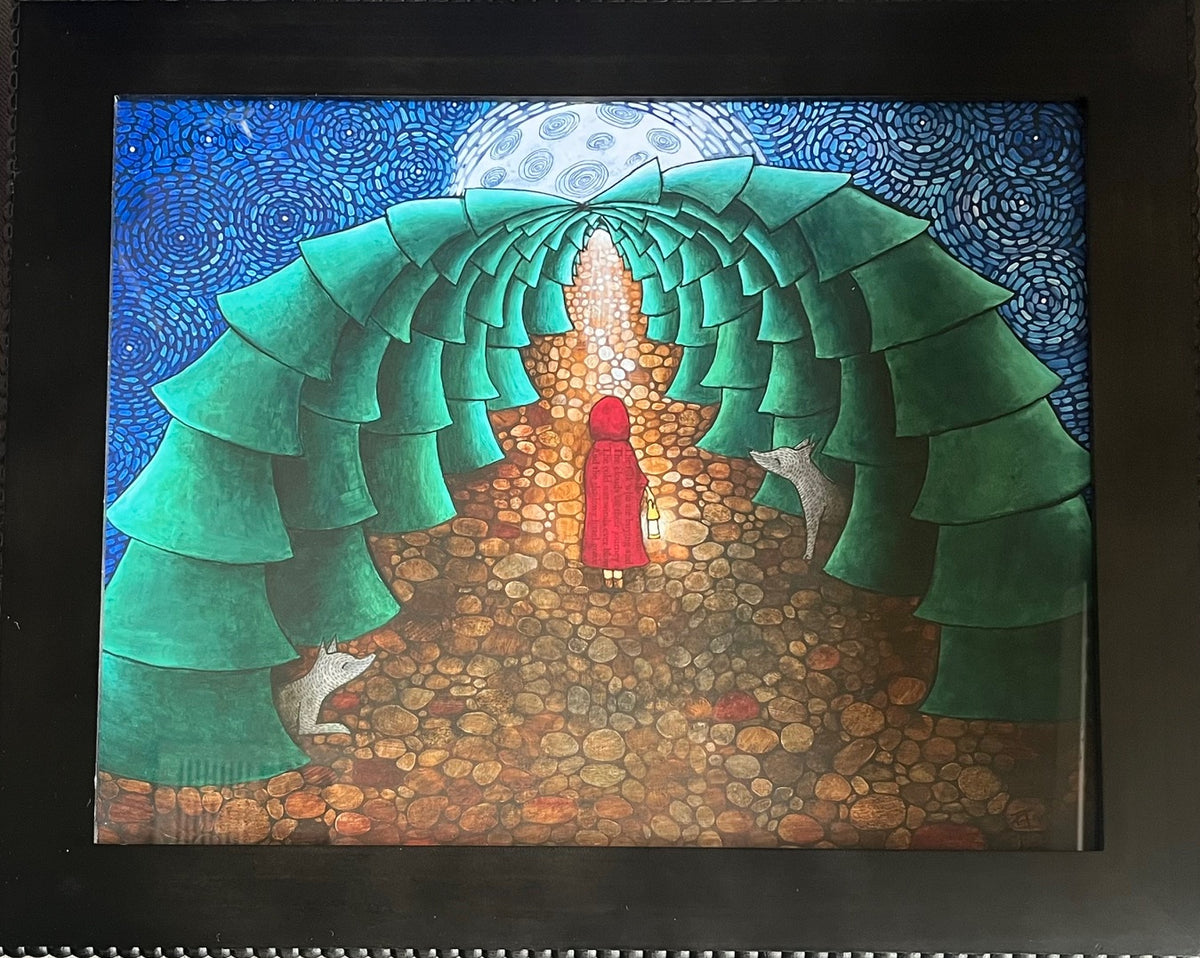 Framed Print - "Enveloped" Figure in Woods