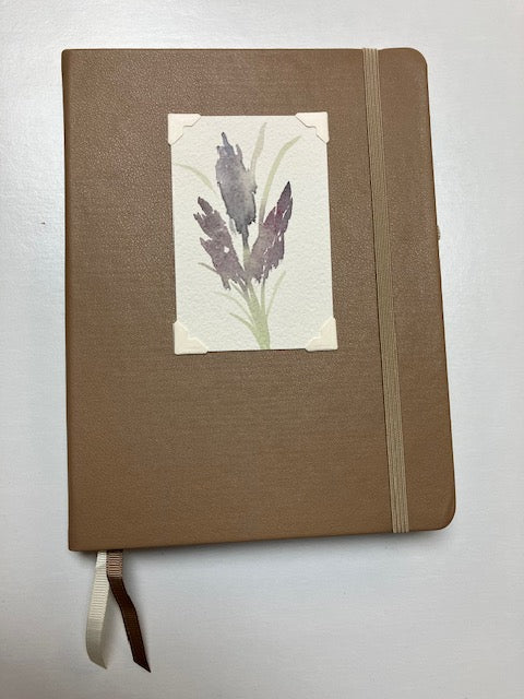 " Lavender Flowers " Taupe Bullet Journal